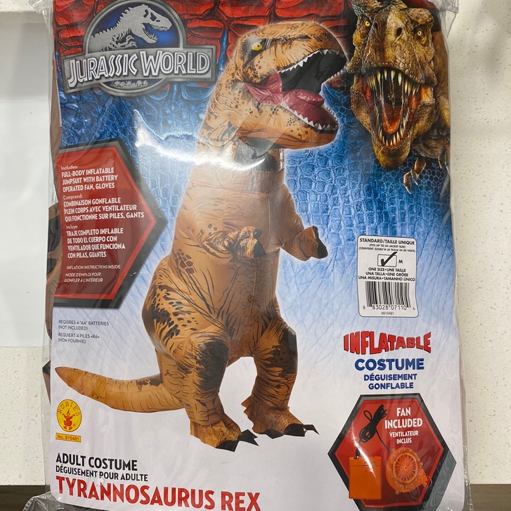 Jurassic world t rex medium inflatable costume